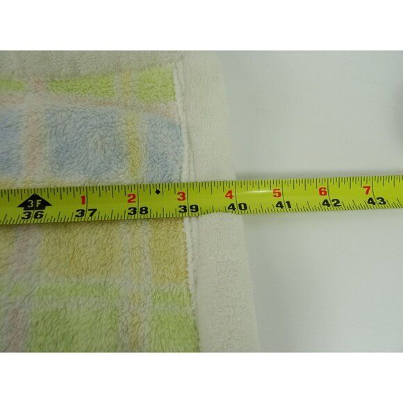 Carter's Plush Baby Blanket Pastel Colors Unisex Yellow Green Pink Blue 28x40 - Picture 7 of 7